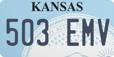 KS license plate 503EMV
