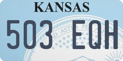 KS license plate 503EQH