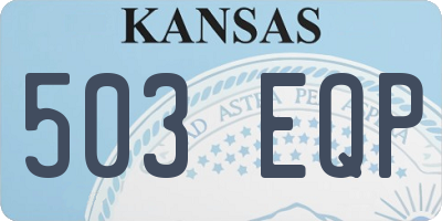 KS license plate 503EQP