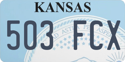 KS license plate 503FCX