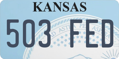 KS license plate 503FED