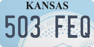 KS license plate 503FEQ