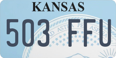KS license plate 503FFU