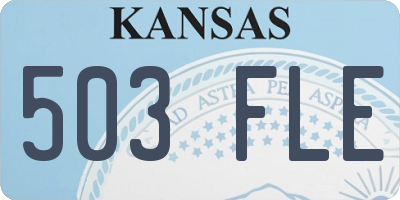 KS license plate 503FLE