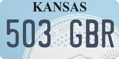 KS license plate 503GBR