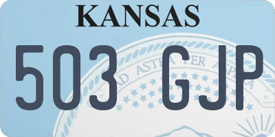KS license plate 503GJP