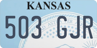 KS license plate 503GJR