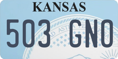 KS license plate 503GNO