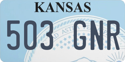 KS license plate 503GNR