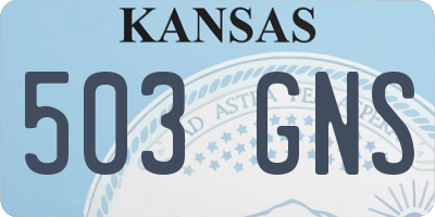 KS license plate 503GNS