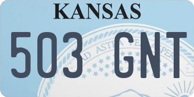 KS license plate 503GNT