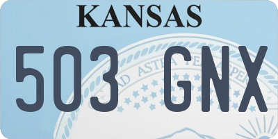 KS license plate 503GNX