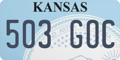 KS license plate 503GOC