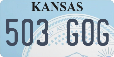 KS license plate 503GOG