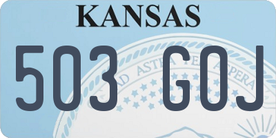 KS license plate 503GOJ