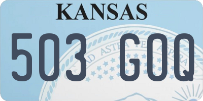 KS license plate 503GOQ