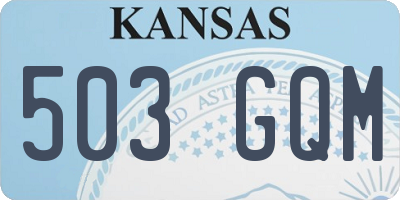 KS license plate 503GQM