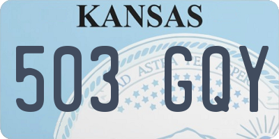 KS license plate 503GQY