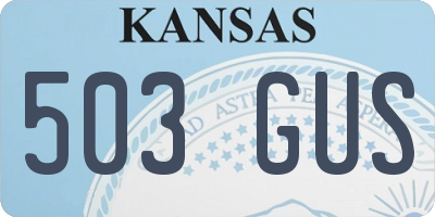 KS license plate 503GUS