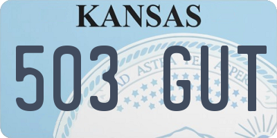 KS license plate 503GUT