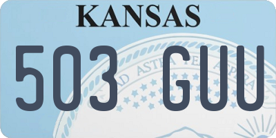 KS license plate 503GUU