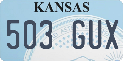 KS license plate 503GUX