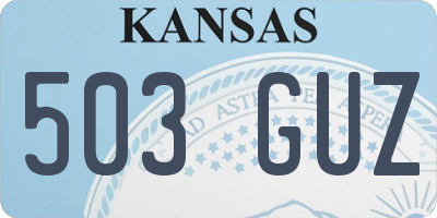 KS license plate 503GUZ