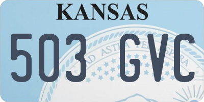 KS license plate 503GVC