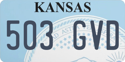 KS license plate 503GVD