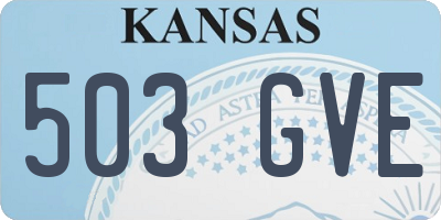 KS license plate 503GVE
