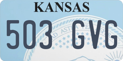 KS license plate 503GVG