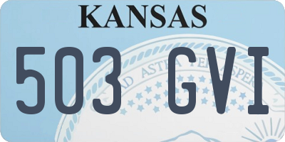 KS license plate 503GVI