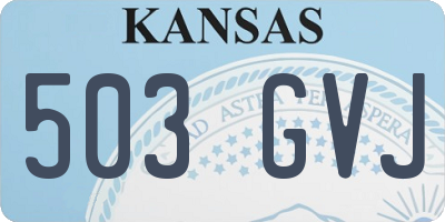 KS license plate 503GVJ