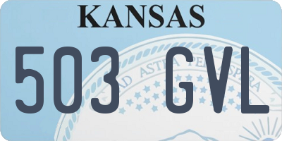 KS license plate 503GVL