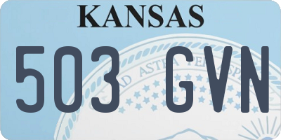 KS license plate 503GVN