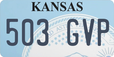 KS license plate 503GVP