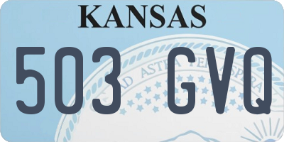 KS license plate 503GVQ
