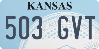 KS license plate 503GVT