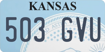 KS license plate 503GVU
