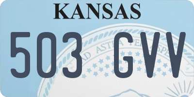 KS license plate 503GVV