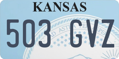 KS license plate 503GVZ