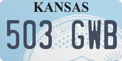 KS license plate 503GWB