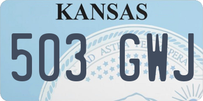 KS license plate 503GWJ