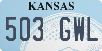KS license plate 503GWL
