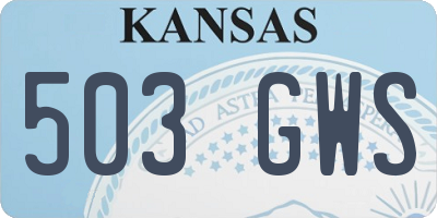 KS license plate 503GWS