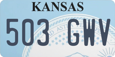 KS license plate 503GWV