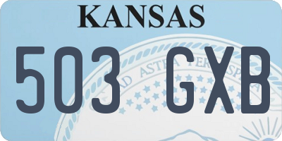 KS license plate 503GXB