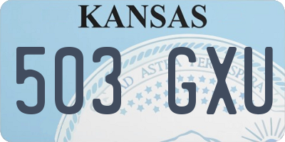 KS license plate 503GXU