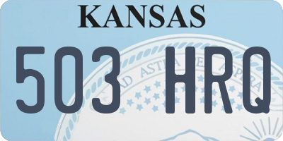 KS license plate 503HRQ