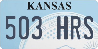 KS license plate 503HRS
